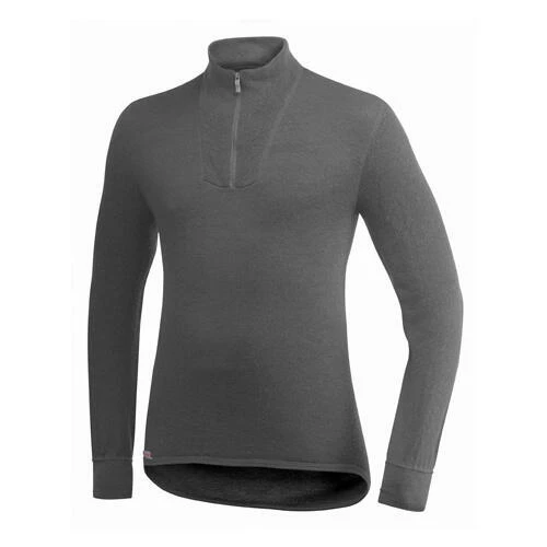Woolpower Merino Base Layer Zip Turtleneck 200 - Gris 1 Woolpower Merino Base Layer Zip Turtleneck 200 - Gris