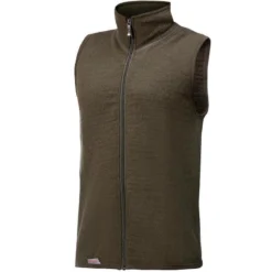 Woolpower Veste Couche Moyenne Merino 400 - Vert Pin